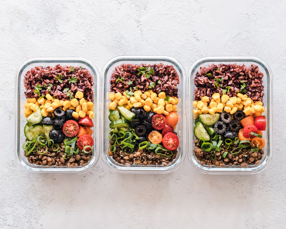 Beautiful plated quinoa salad bowl